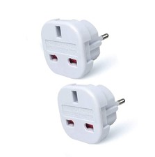 Pack of 2 Travel Adaptor UK to