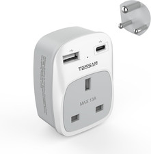 UK to India Plug Adapter