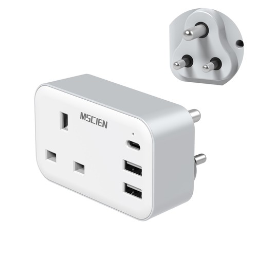 India plug adapter with - to,