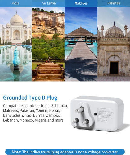India plug adapter with - india,