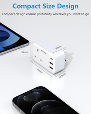 UK to India Plug Adapter with