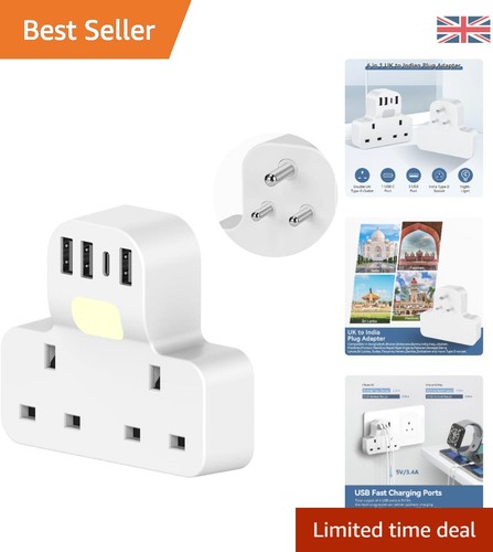 Compact india plug - uk,