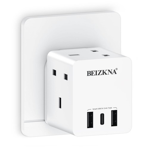 Multi plug adapter with - 3, usb