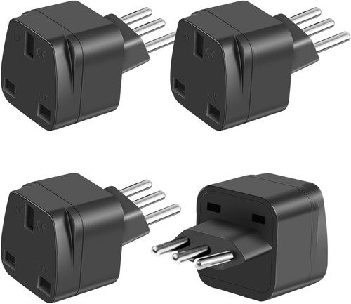 Pack italy plug adapter - plug, uk