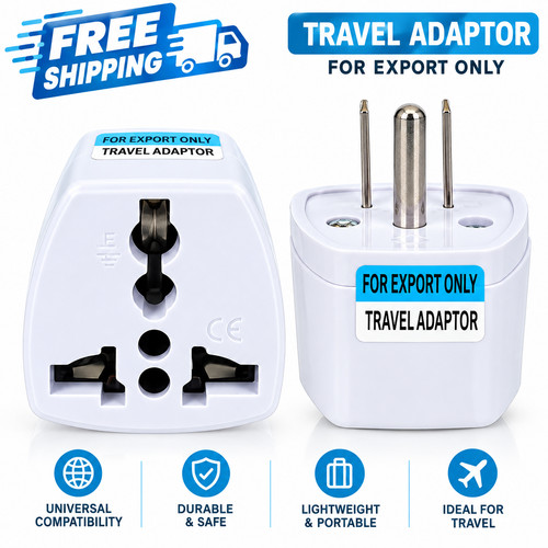 Pin plug travel adapter - uk,
