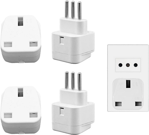 Pack italy plug adapter uk - 4,
