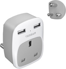 UK to India Plug Adapter with