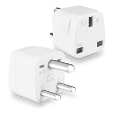 2 Pack UK to India Plug